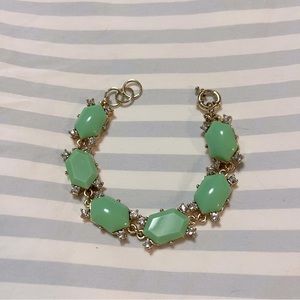 Jade Color and Crystal Bracelet